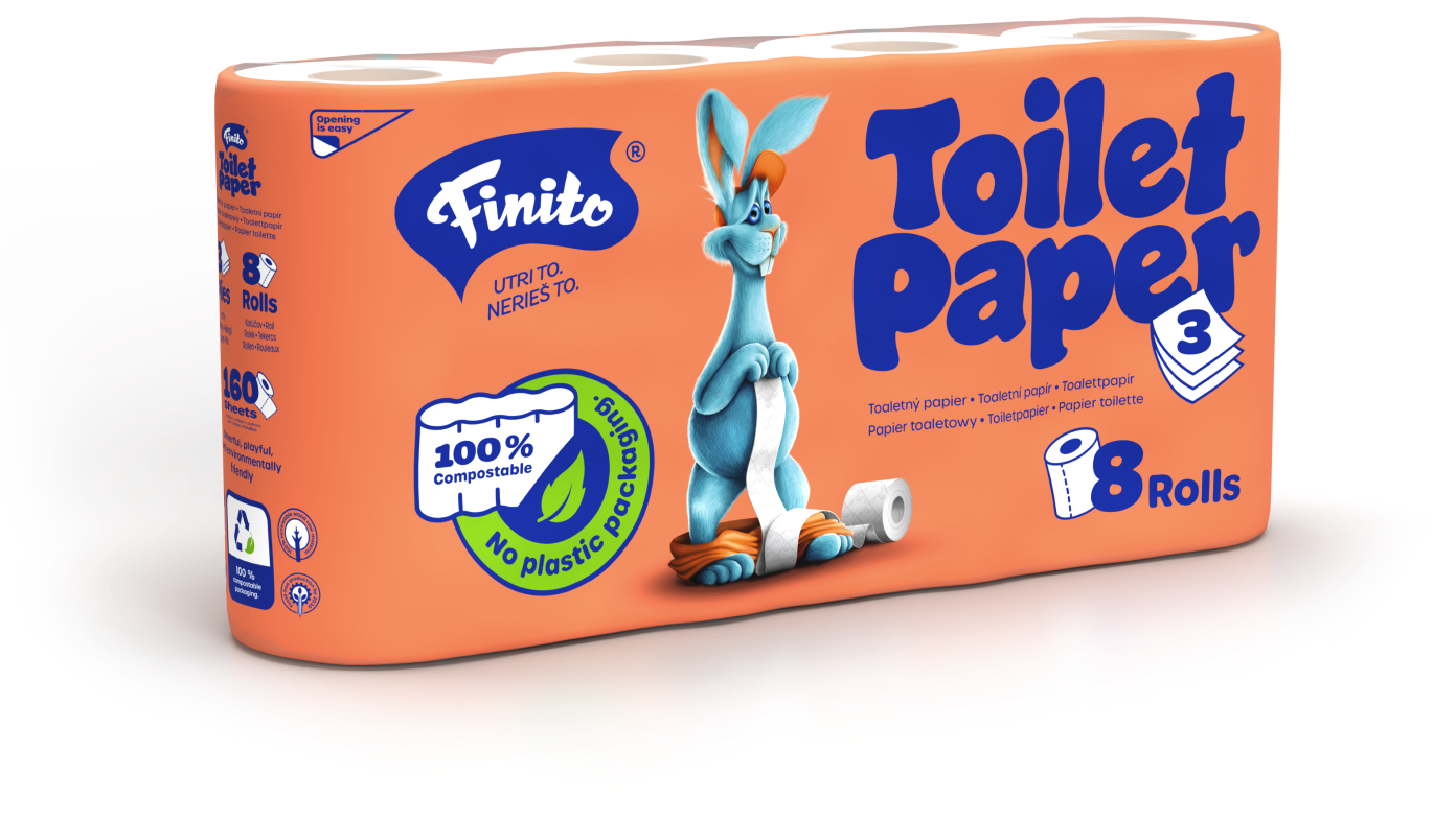 TOALETAK 8ROLIEK/3VRSTVY ECO